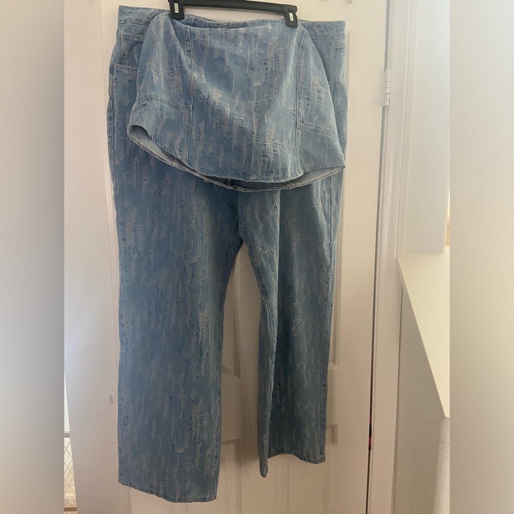Fashion Nova distressed denim set - Picture 5 of 9